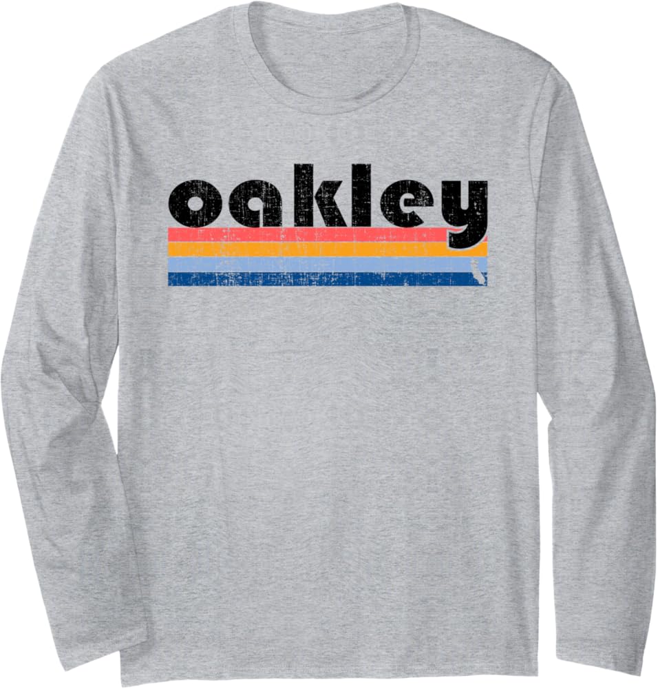 Amazon.com: Vintage 80s Style Oakley CA Long Sleeve T-Shirt